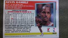 Kevin Gamble Rear | Kevin Gamble Basketball Cards 1994 Topps