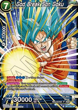 God Break Son Goku [Shatterfoil Foil] BT1-031 Dragon Ball Super Dragon Brawl