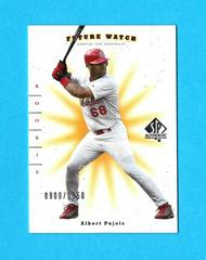 Albert Pujols #126 Baseball Cards 2001 SP Authentic Prices