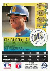 Card Back | Ken Griffey Jr. Baseball Cards 1992 O Pee Chee Premier