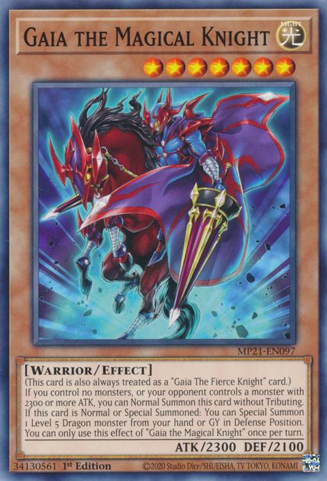 Gaia the Magical Knight MP21-EN097 YuGiOh 2021 Tin of Ancient Battles Mega Pack