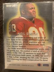 Backside | Neil Smith Football Cards 1994 Fleer All Pro