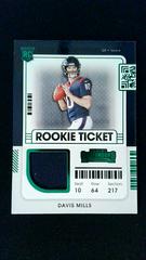 Davis Mills [Green Foil] #RTS-DMI Football Cards 2021 Panini Contenders Rookie Ticket Swatches Prices