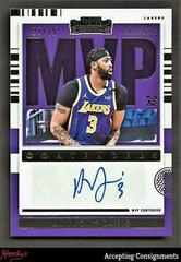 Anthony Davis Basketball Cards 2021 Panini Contenders MVP Autographs Prices