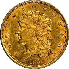1836 [BLOCK 8 HM-4] Coins Classic Head Half Eagle Prices