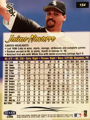 Rear | Jaime Navarro Baseball Cards 1998 Ultra