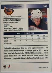 Backside | Daniel Tjarnqvist [Action] Hockey Cards 2003 ITG Toronto Star