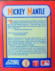 Mickey Mantle Baseball Cards 1990 Score Magic Motion Trivia Prices