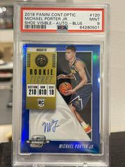 Michael Porter Jr. [Shoe Visible Autograph Blue] Basketball Cards 2018 Panini Contenders Optic Prices
