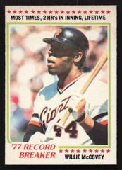Willie McCovey [Record Breaker] #238 Baseball Cards 1978 O Pee Chee Prices