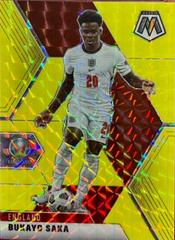 Bukayo Saka [Gold Fluorescent Mosaic] Soccer Cards 2021 Panini Mosaic UEFA Euro 2020 Prices
