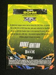 Back Of Card | Alec Bohm Baseball Cards 2021 Topps Fire Rookie Ignition
