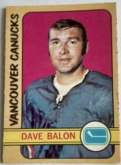 Dave Balon [Uer:Misspelled Ballon on Back] Hockey Cards 1972 O-Pee-Chee Prices