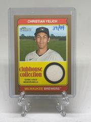 Christian Yelich [Gold] #CCR-CY Baseball Cards 2023 Topps Heritage Clubhouse Collection Relics Prices