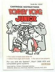 Donkey Kong Junior [Coleco] - Manual | Donkey Kong Junior [Coleco] Atari 2600