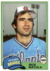 Rick Matula #611 Baseball Cards 1981 Topps Prices