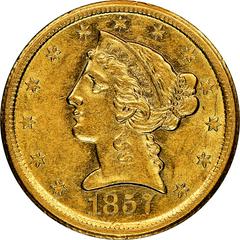 1857 D Coins Liberty Head Half Eagle Prices