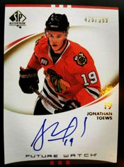Jonathan Toews [Autograph] Hockey Cards 2007 SP Authentic Prices