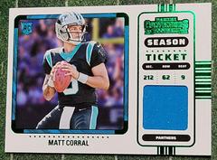 Matt Corral #RSV-MCO Football Cards 2022 Panini Contenders Rookie Ticket Swatches Prices