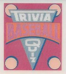 Trivia Baseball Quiz #92 Baseball Cards 1988 Sportflics Team Logo Trivia Prices
