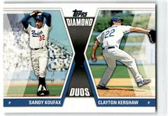 Sandy Koufax, Clayton Kershaw Baseball Cards 2011 Topps Diamond Duos Prices