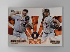 Gerrit Cole, Justin Verlander #12P-18 Baseball Cards 2023 Topps One Two Punch Prices