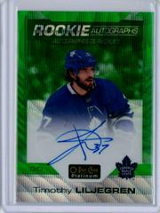 Timothy Liljegren [Emerald Surge] Hockey Cards 2020 O Pee Chee Platinum Rookie Autographs Prices