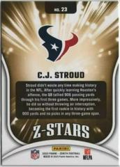 Back Of Card | C.J. Stroud Football Cards 2023 Panini Zenith  Z-Star