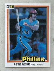 Pete Rose #251 Baseball Cards 1981 Donruss Prices