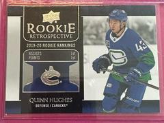 Quinn Hughes Rookie Retrospective #RR-3 Hockey Cards 2020 Upper Deck Rookie Retrospective Prices