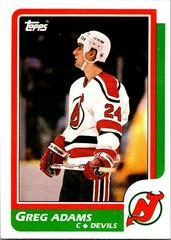 Greg Adams #10 Hockey Cards 1986 Topps Prices