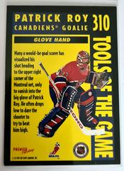 Backside | Patrick Roy Hockey Cards 1994 Topps OPC Premier