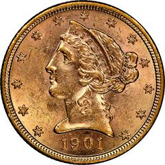 1901 S Coins Liberty Head Half Eagle Prices