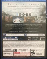 Back Cover | Elder Scrolls V: Skyrim VR [Not For Resale] Playstation 4
