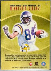 Back Of Card | Randy Moss Football Cards 1998 Collector's Edge Odyssey Leading