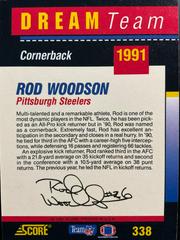 Back | Rod Woodson Football Cards 1991 Score