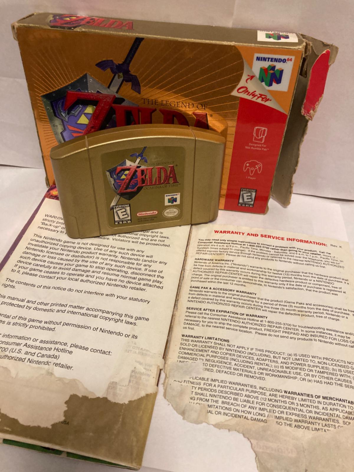 Zelda Ocarina of Time [Collector's Edition] Item, Box, and Manual