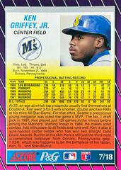 Card Back | Ken Griffey Jr. Baseball Cards 1992 Score Procter & Gamble