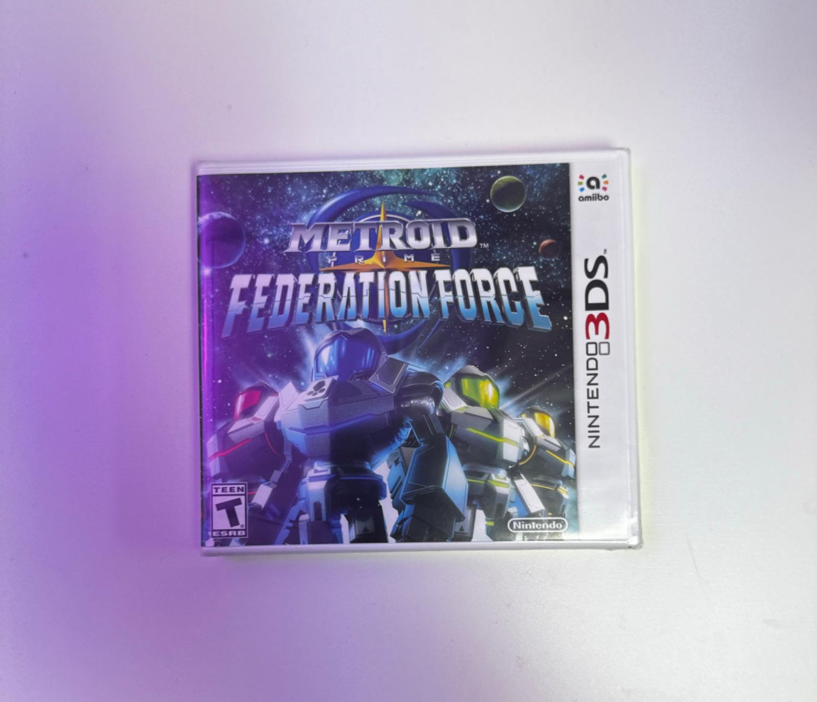 Metroid Prime Federation Force New Item, Box, and Manual Nintendo 3DS