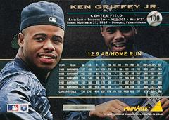 Card Back | Ken Griffey Jr. Baseball Cards 1994 Pinnacle