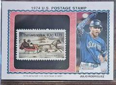 $175 | Julio Rodriguez Baseball Cards 2023 Topps Heritage 1974 US Postage Stamp Relics