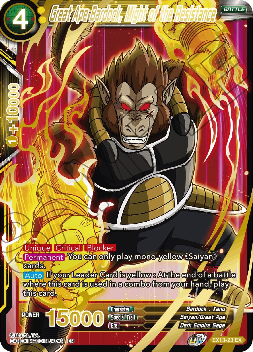 Great Ape Bardock, Might of the Resistance EX13-23 Dragon Ball Super Expansion Set: Special Anniversary Box 2020