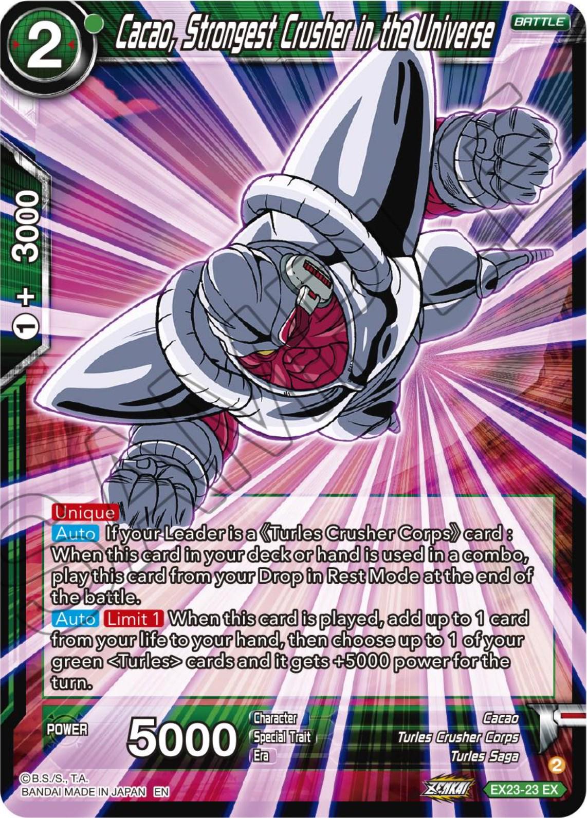 Cacao, Strongest Crusher in the Universe [Foil] EX23-23 Dragon Ball Super Premium Anniversary Box 2023