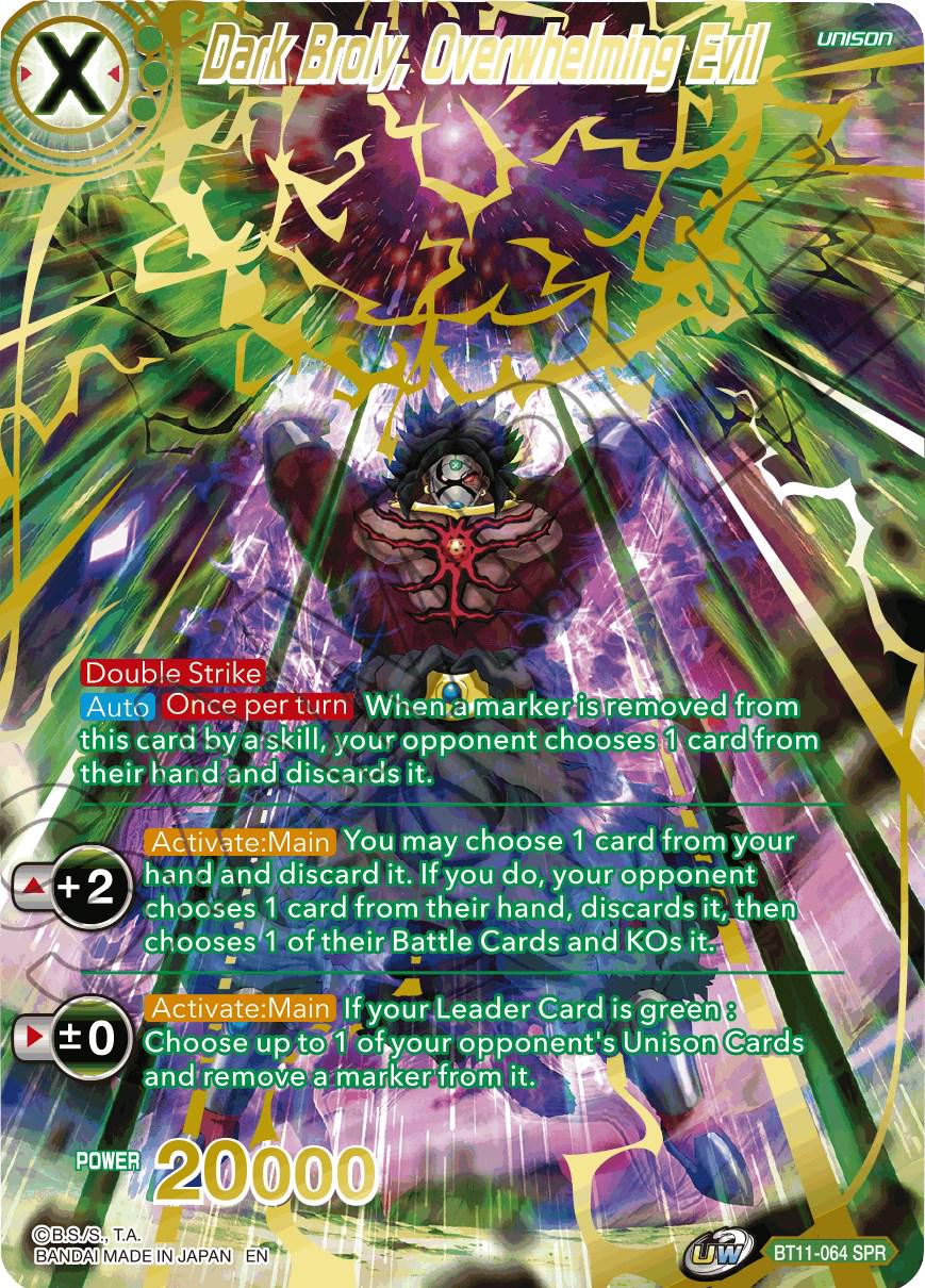 Dark Broly, Overwhelming Evil [SPR] BT11-064 Dragon Ball Super Vermilion Bloodline