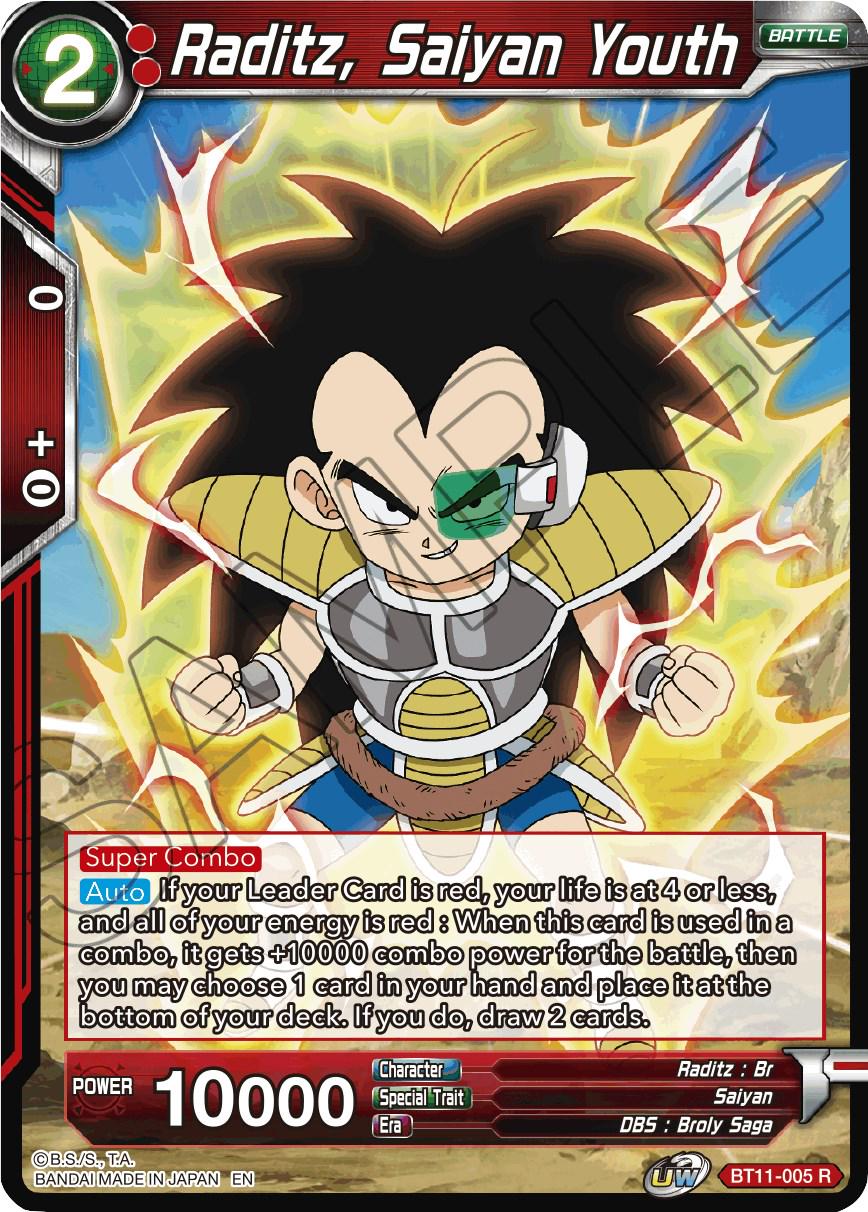 Raditz, Saiyan Youth BT11-005 Dragon Ball Super Vermilion Bloodline