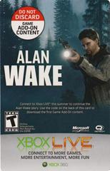 DLC Card | Alan Wake Xbox 360