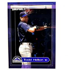Todd Helton [Impact] Baseball Cards 2000 Fleer Prices