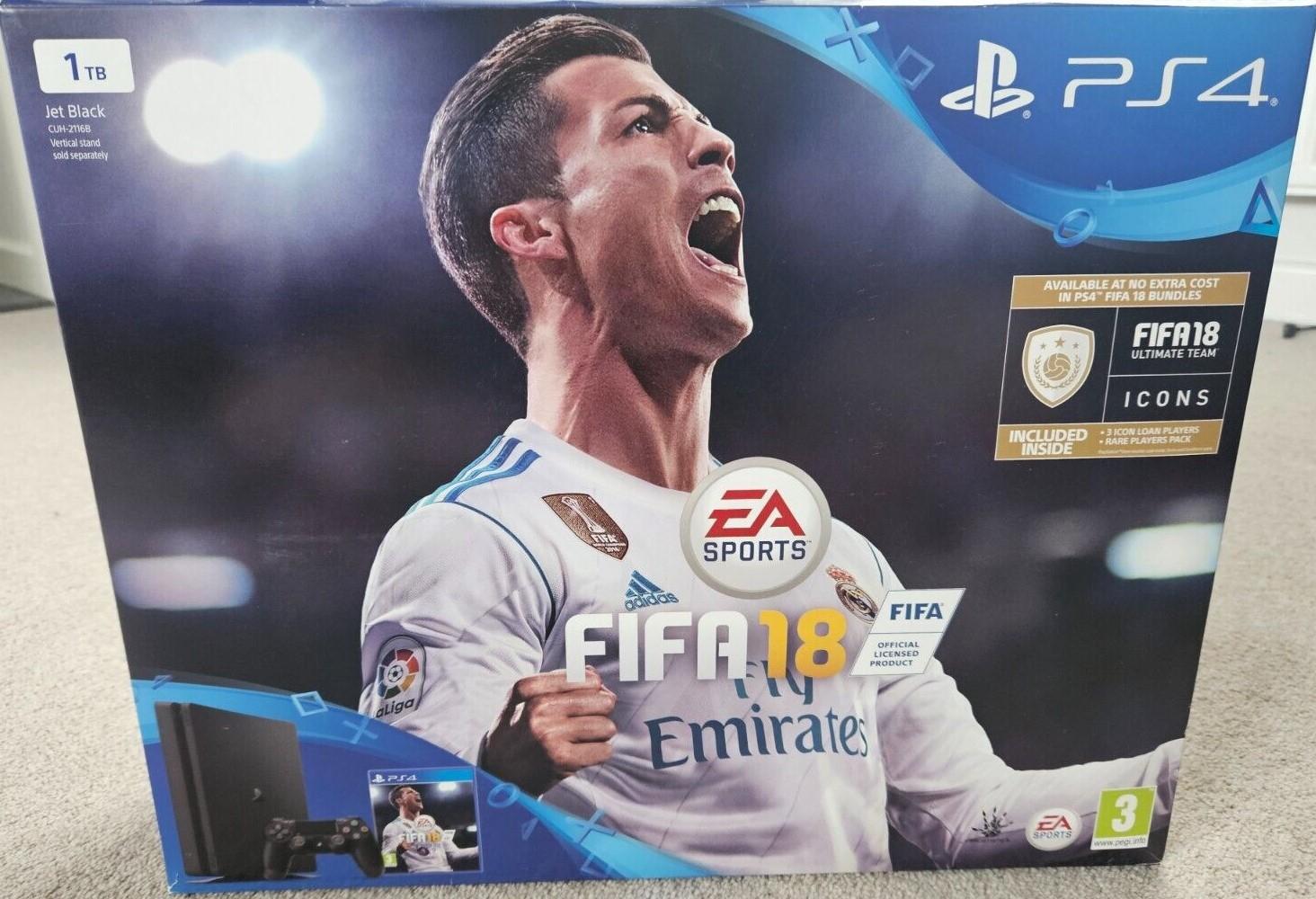 Playstation 4 1TB Jet Black [FIFA 18 Bundle] PAL Playstation 4