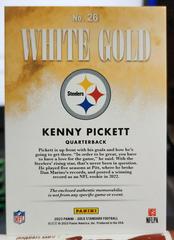 BACK | Kenny Pickett [Prime] Football Cards 2023 Panini Gold Standard White Gold Memorabilia