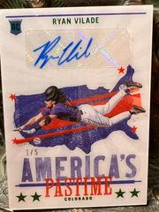 Ryan Vilade [Green] #AP-RV Baseball Cards 2022 Panini Chronicles America's Pastime Autographs Prices